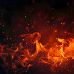 fire-flame-with-sparkle-black-background